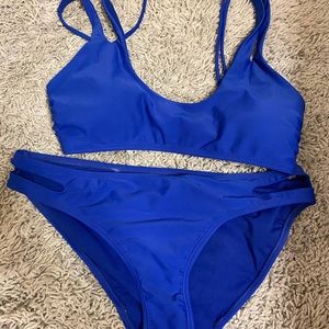 Blue bikini